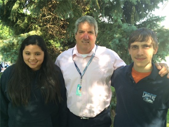 Ashley Ennett, UCC Principal Ray Power and William Laurie.